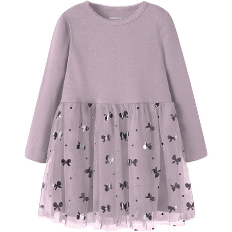 Name It Mauve Shadows Nmfrosally Ls Dress