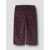 Name It Catawba Grape Glitter Bow Nmfbella Wide Cord Glitter Pants 4510-Yt