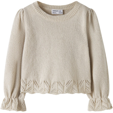 Name It Peyote Melange Silver Lurex Nmfruel Ls Knit