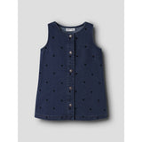Name It Dark Blue Denim Nmfclara Sl Dnm Dress 4780-Qk