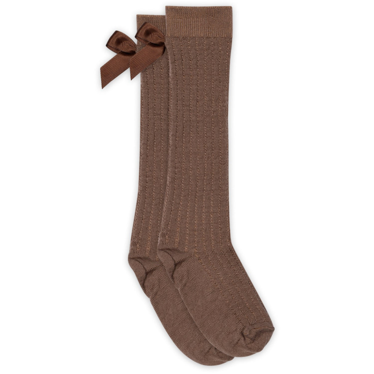 Mp Danmark Brown Sienna Vita Knee Socks Bow
