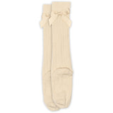Mp Danmark Ecru Vita Knee Socks Bow