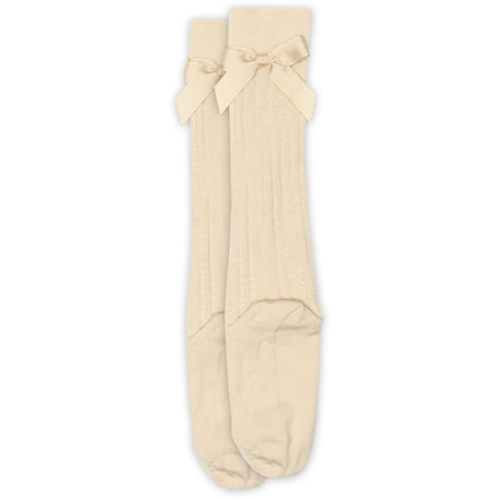 Mp Danmark Ecru Vita Knee Socks Bow