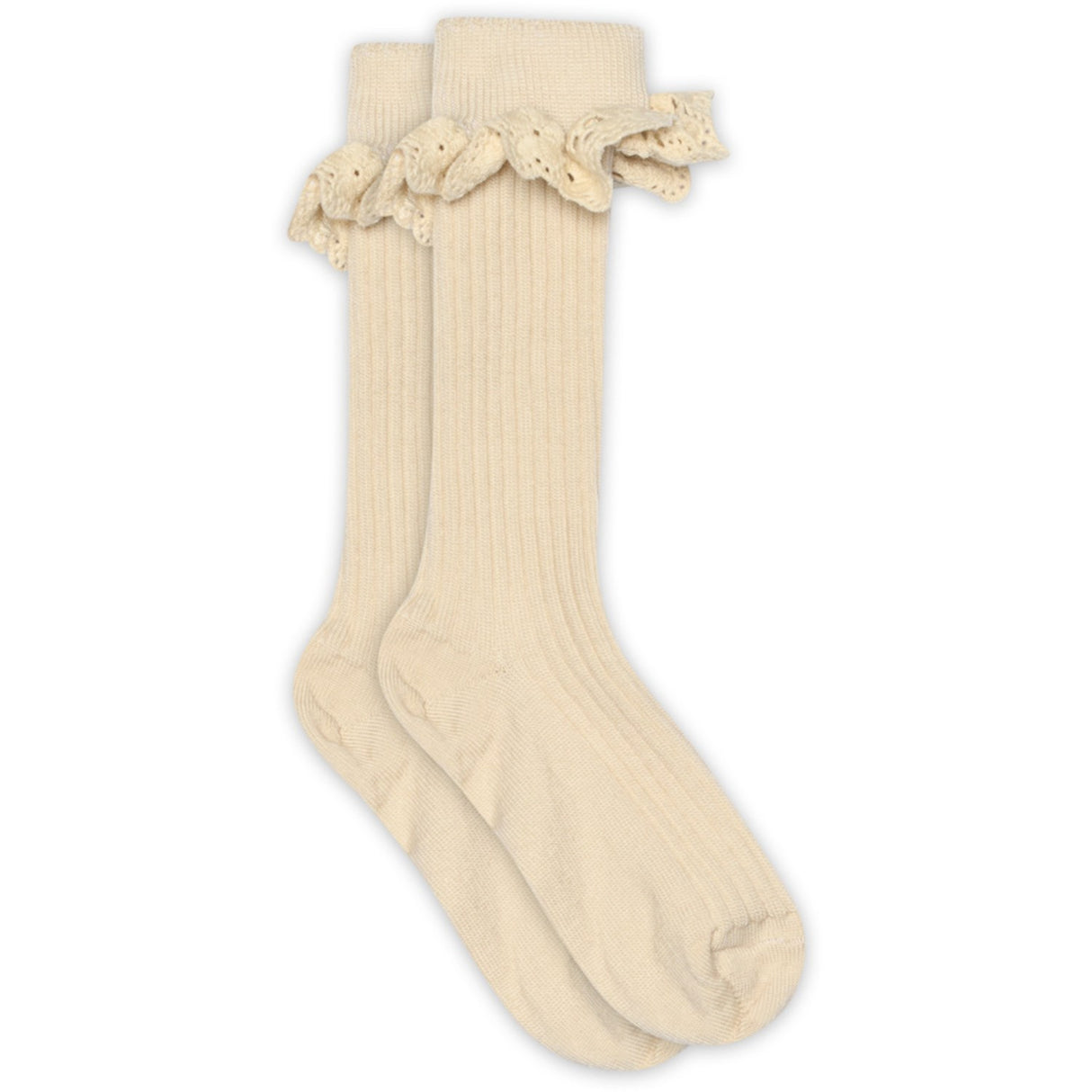 Mp Danmark Ecru Lea Knee Socks Lace