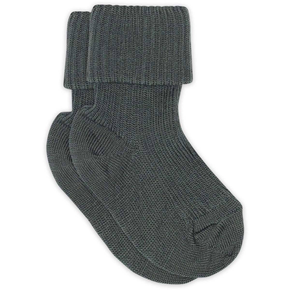 Mp Danmark Dark Forest Wool Rib Baby Socks