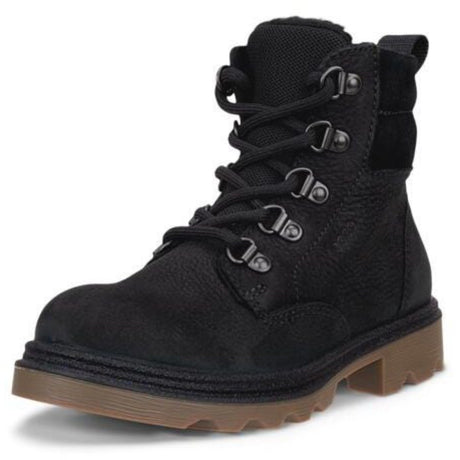 Ecco Black Grainer K Lace Up Boot