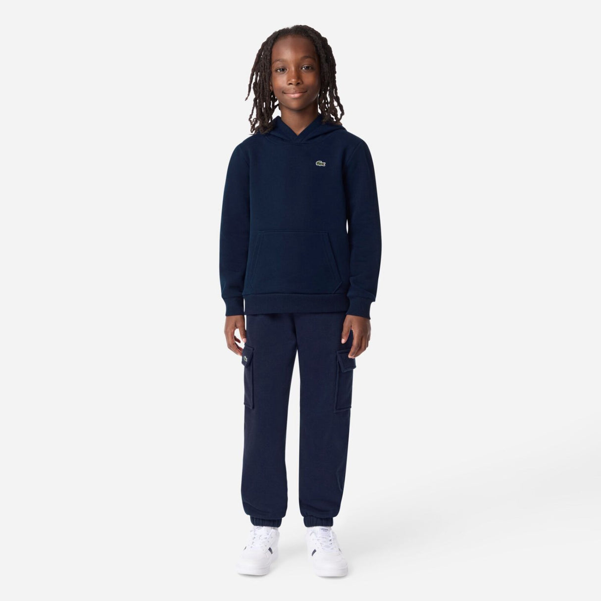 LACOSTE Marine Core Fleece Pullover Hoodi