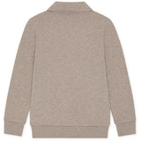 Les Deux Kids Dark Sand Melange College Rugby Polo Sweatshirt Kids