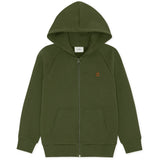 Les Deux Kids Rifle Green Core Contrast Zipper Hoodie Kids