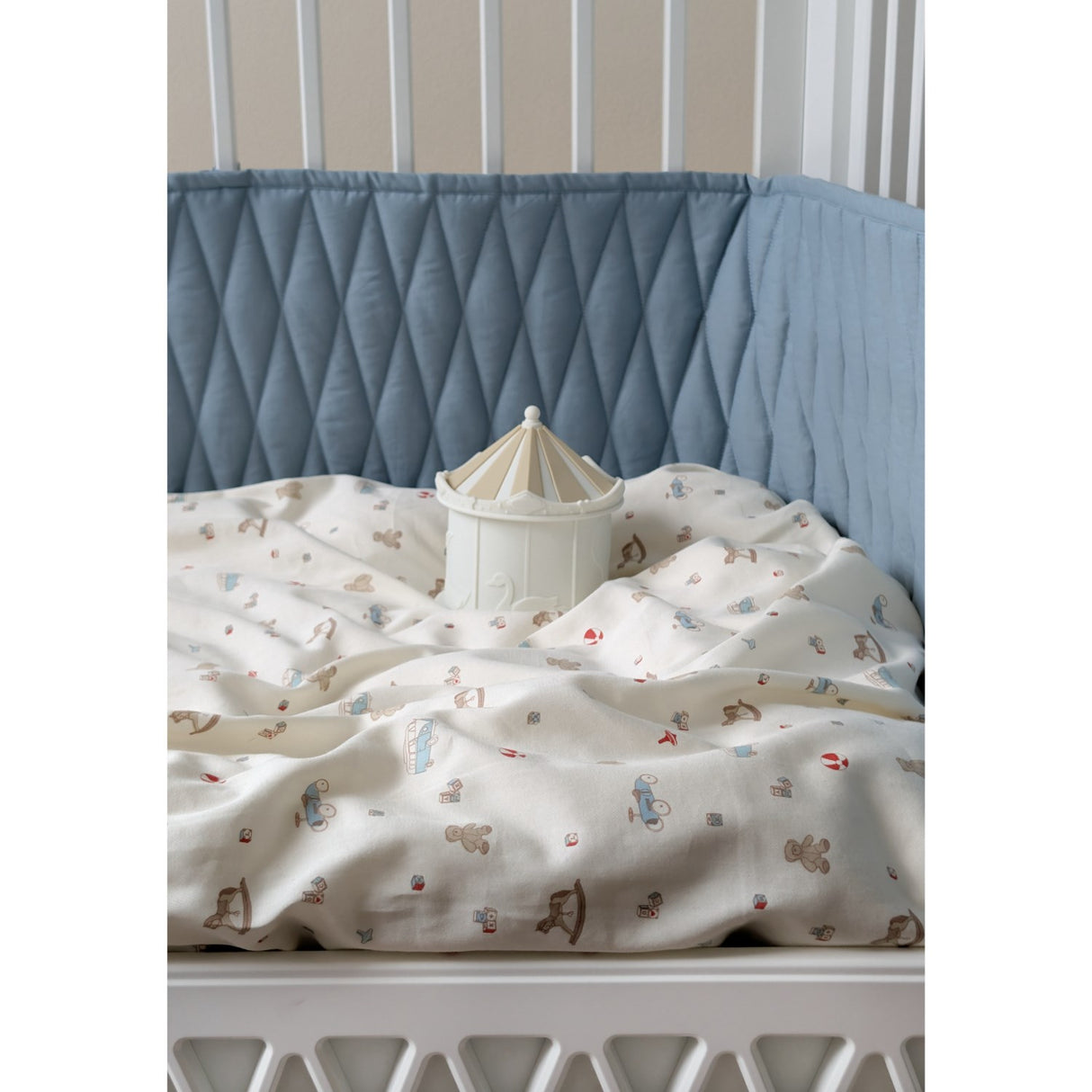 Cam Cam Copenhagen Florentine Blue Cot Bumper Harlequin