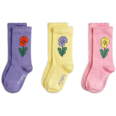 Mini Rodini Multi Violas 3-Pack Socks