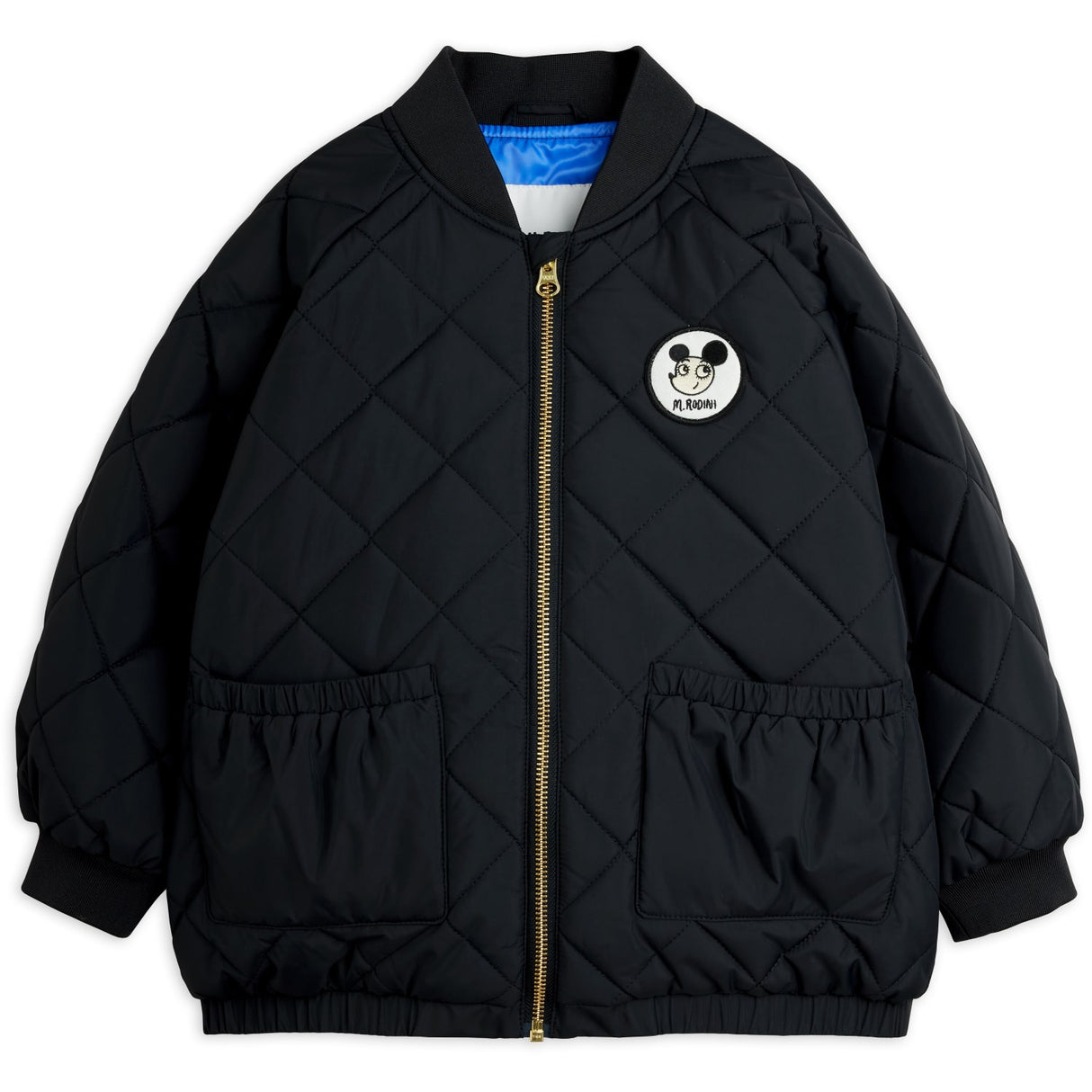 Mini Rodini Black Ritzratz Patch Quilted Puffer