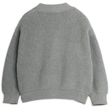 Mini Rodini Grey Melange Ritzratz Patch Knitted Cardigan