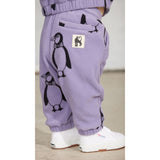 Mini Rodini Purple Penguin AOP Fleece Jacket