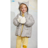 Mini Rodini Grey Cat Ears Heavy Puffer