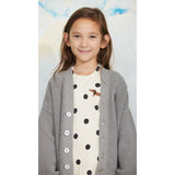 Mini Rodini Off-White Dots AOP Dog Ls Tee