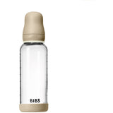Bibs Vanilla GLOW Glass Baby Bottle Round Latex 1-Pack 240 Ml Medium Flow