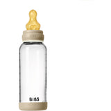 Bibs Vanilla GLOW Glass Baby Bottle Round Latex 1-Pack 240 Ml Medium Flow