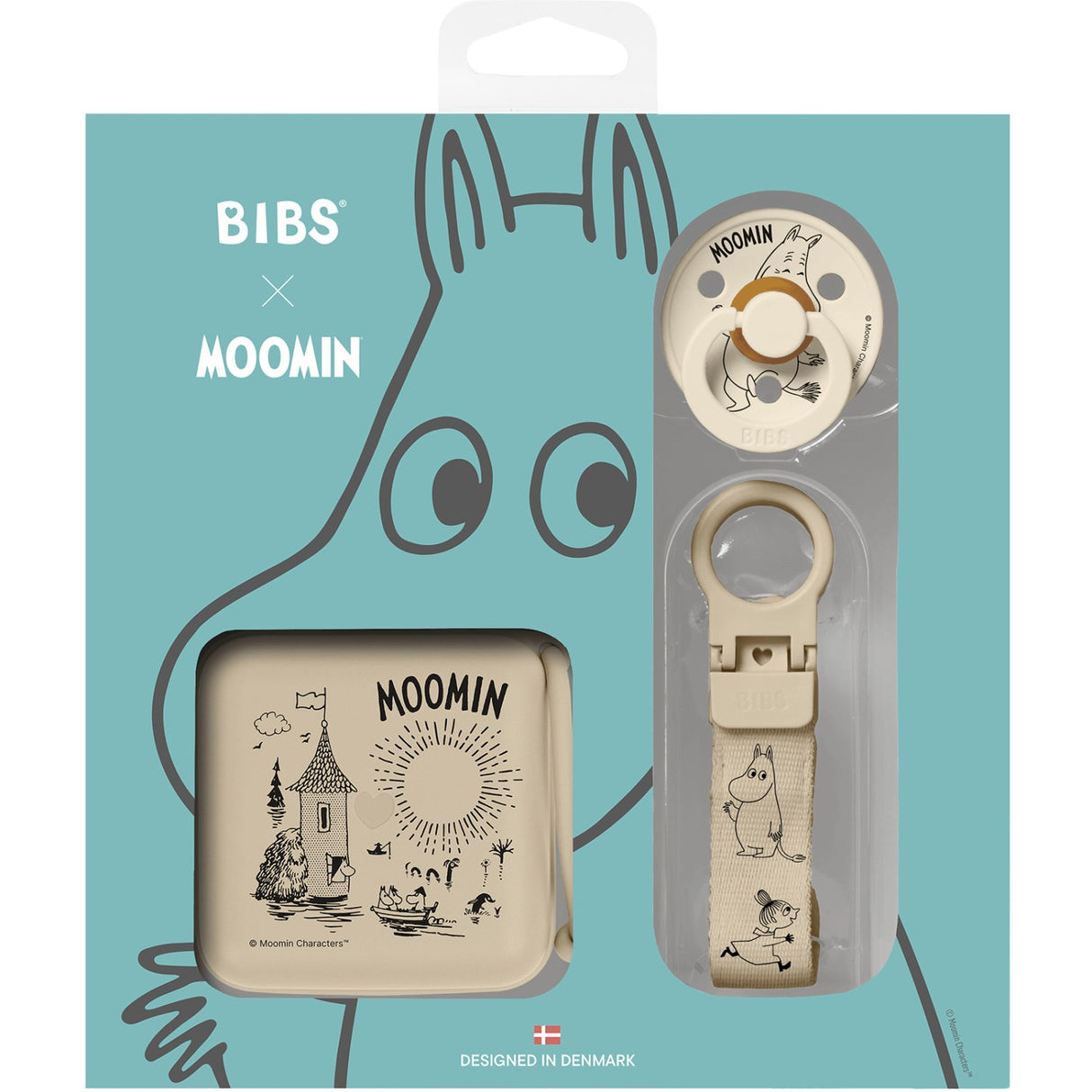 Bibs Vanilla Moomin Gift Set Soothe & Go Latex Size 2