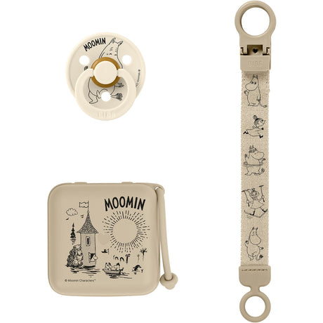Bibs Vanilla Moomin Gift Set Soothe & Go Latex Size 2