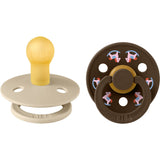 Bibs Vanilla / Mocha Pacifier Colour Holiday Horse 2-Pack Latex