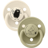 Bibs Ivory / Khaki X Moomins Pacifier De Lux Stinky 2-Pack Silicone