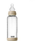 Bibs Vanilla GLOW Glass Baby Bottle Round Silicone 1-Pack 240 Ml Medium Flow