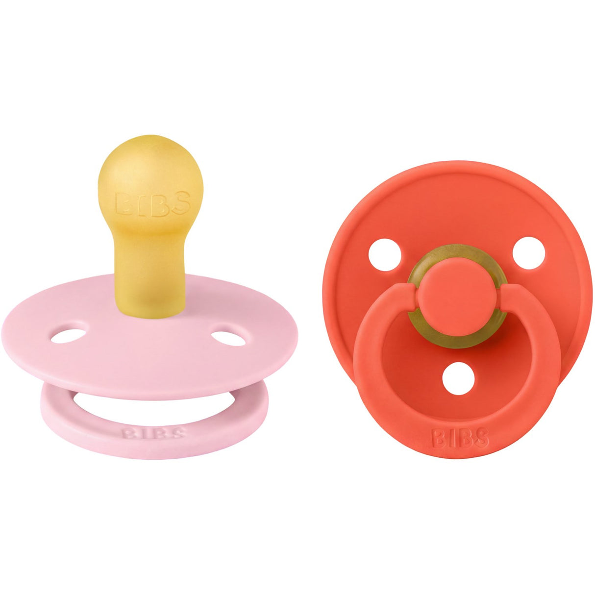 Bibs Baby Pink / Tango Pacifier Colour 2-Pack Latex