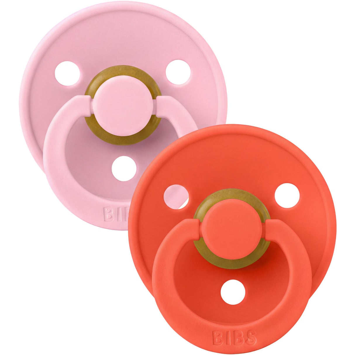 Bibs Baby Pink / Tango Pacifier Colour 2-Pack Latex
