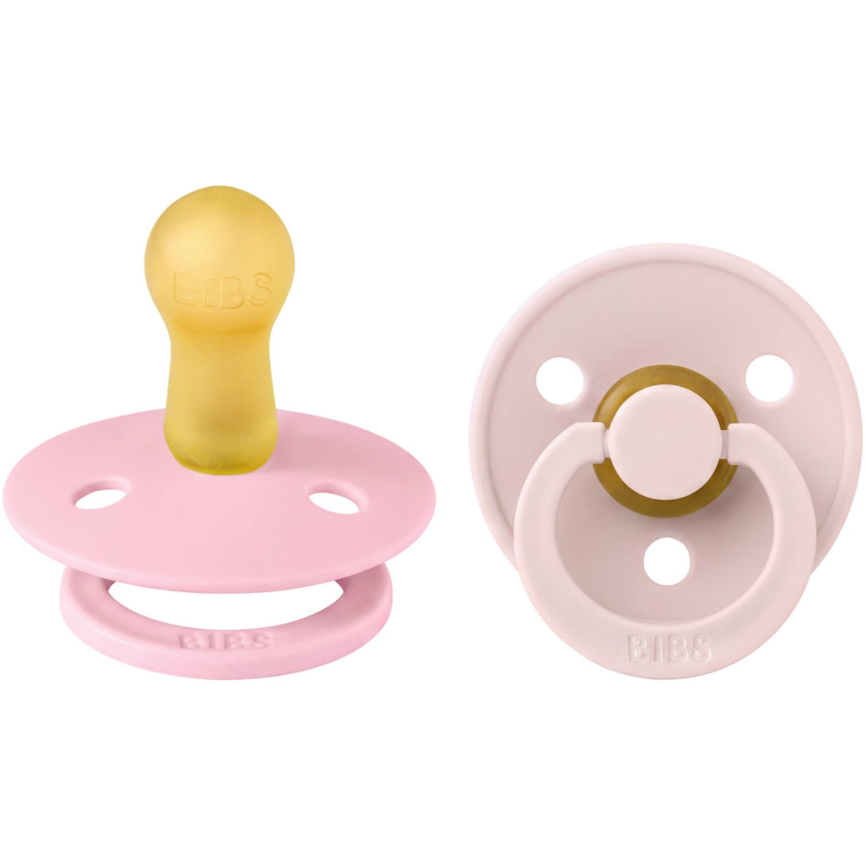 Bibs Petal / Baby Pink Pacifier Colour 2-Pack Latex