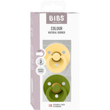 Bibs Pale Butter / Wasabi Pacifier Colour 2-Pack Latex