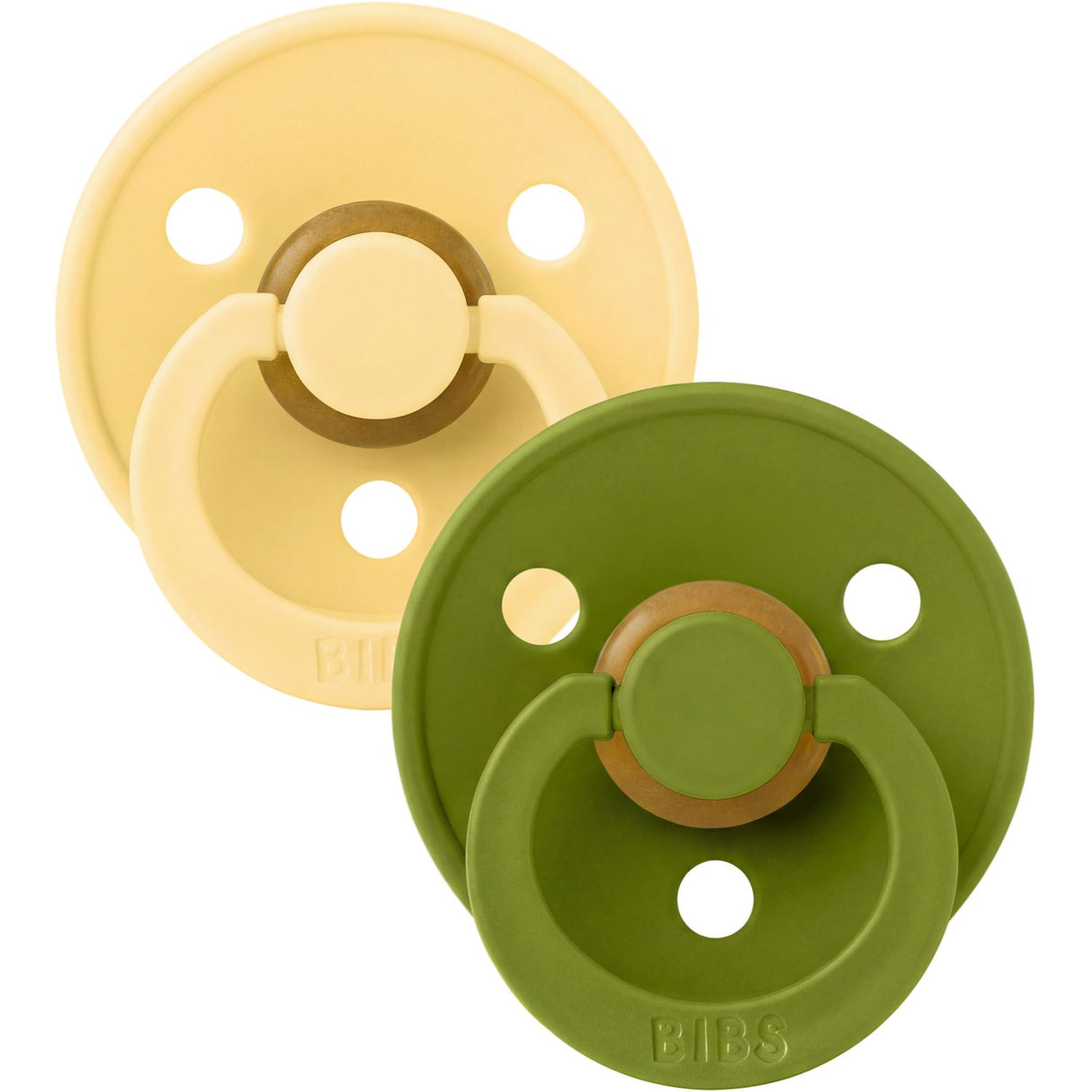 Bibs Pale Butter / Wasabi Pacifier Colour 2-Pack Latex
