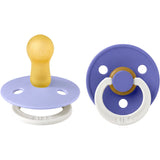 Bibs Hush GLOW / Grape GLOW Pacifier Colour 2-Pack Latex