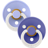 Bibs Hush GLOW / Grape GLOW Pacifier Colour 2-Pack Latex