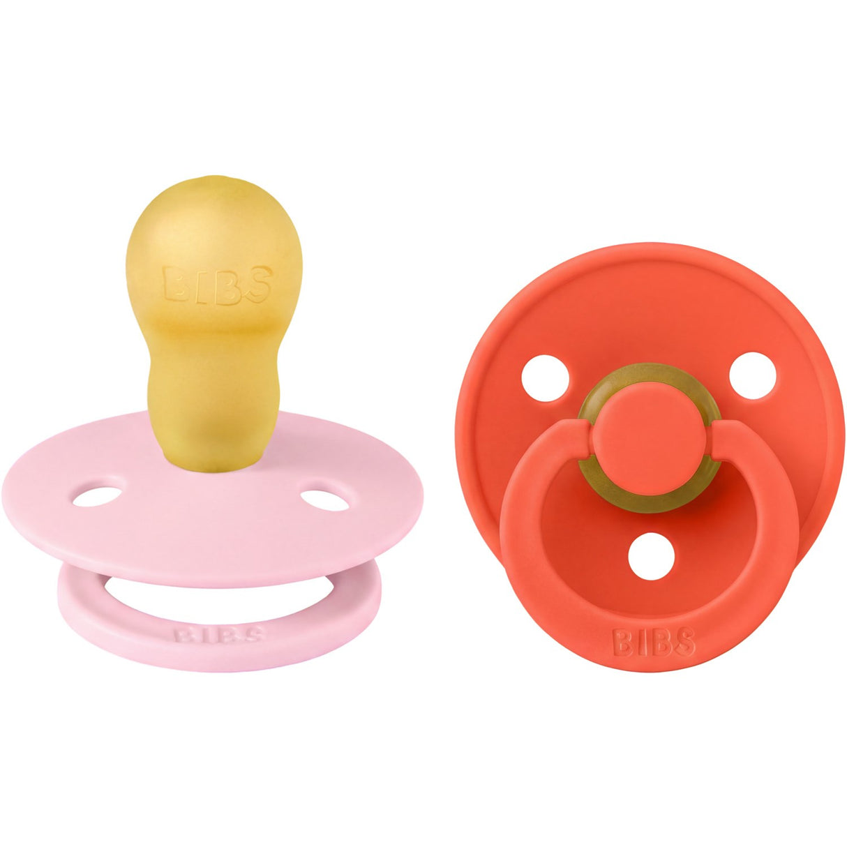 Bibs Baby Pink / Tango Pacifier Colour 2-Pack Latex