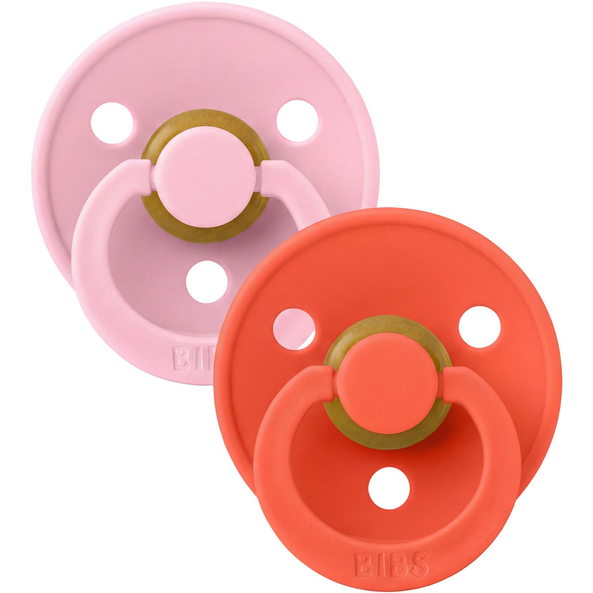 Bibs Baby Pink / Tango Pacifier Colour 2-Pack Latex