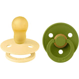 Bibs Pale Butter / Wasabi Pacifier Colour 2-Pack Latex