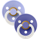 Bibs Hush GLOW / Grape GLOW Pacifier Colour 2-Pack Latex
