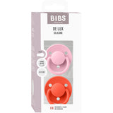 Bibs Baby Pink / Tango Pacifier De Lux 2-Pack Silicone