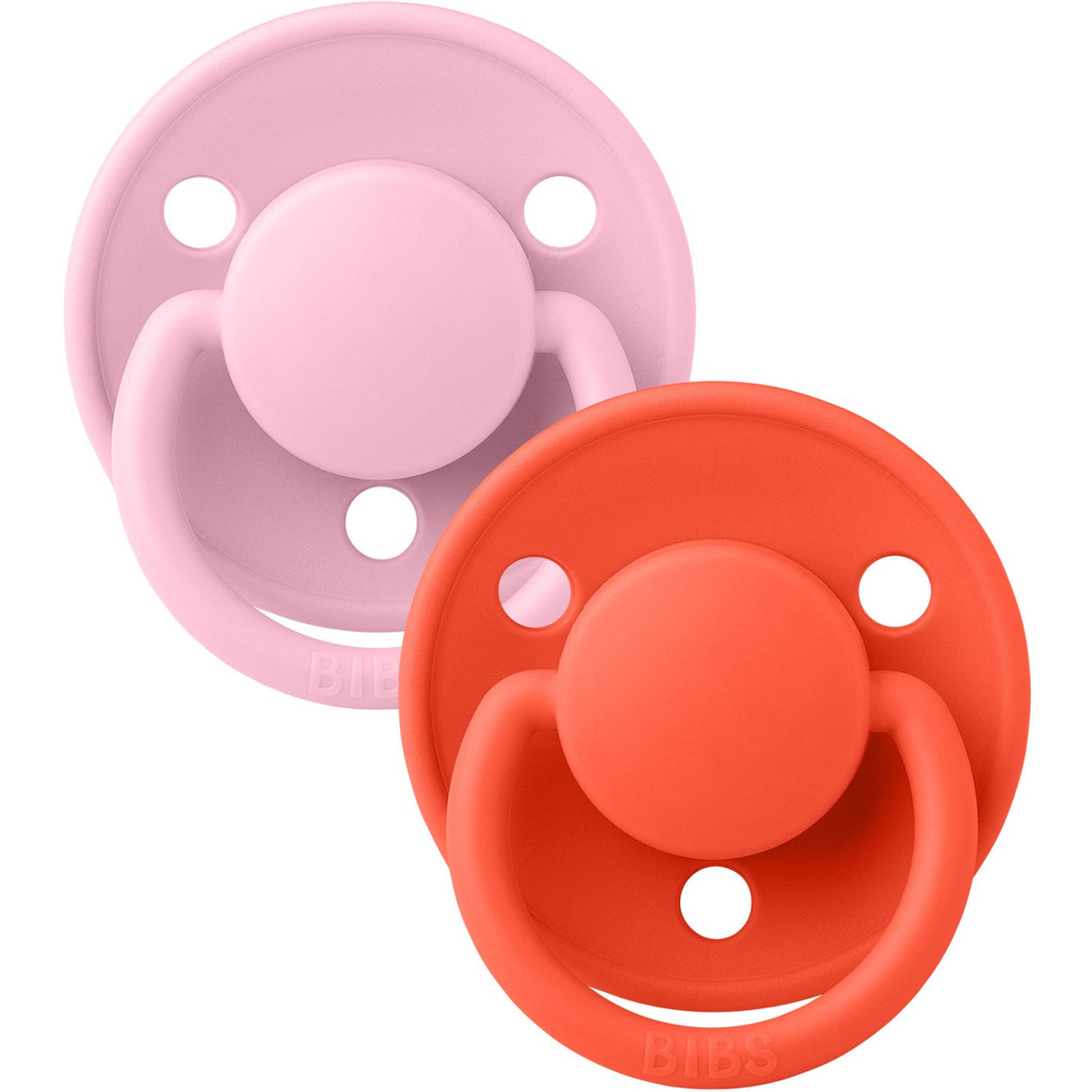 Bibs Baby Pink / Tango Pacifier De Lux 2-Pack Silicone