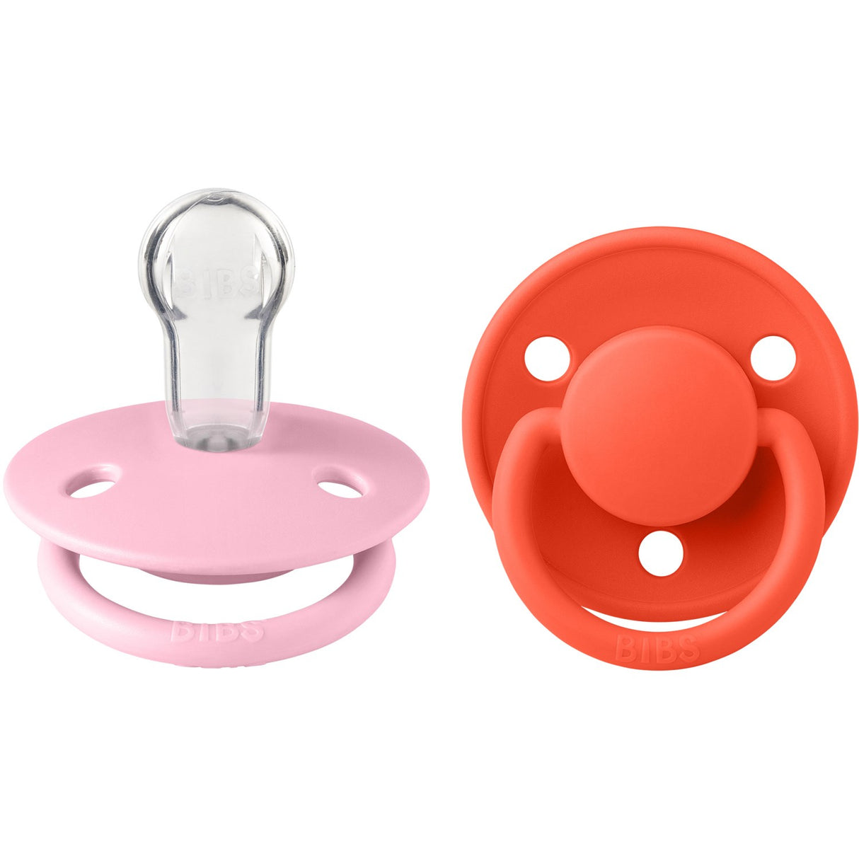 Bibs Baby Pink / Tango Pacifier De Lux 2-Pack Silicone