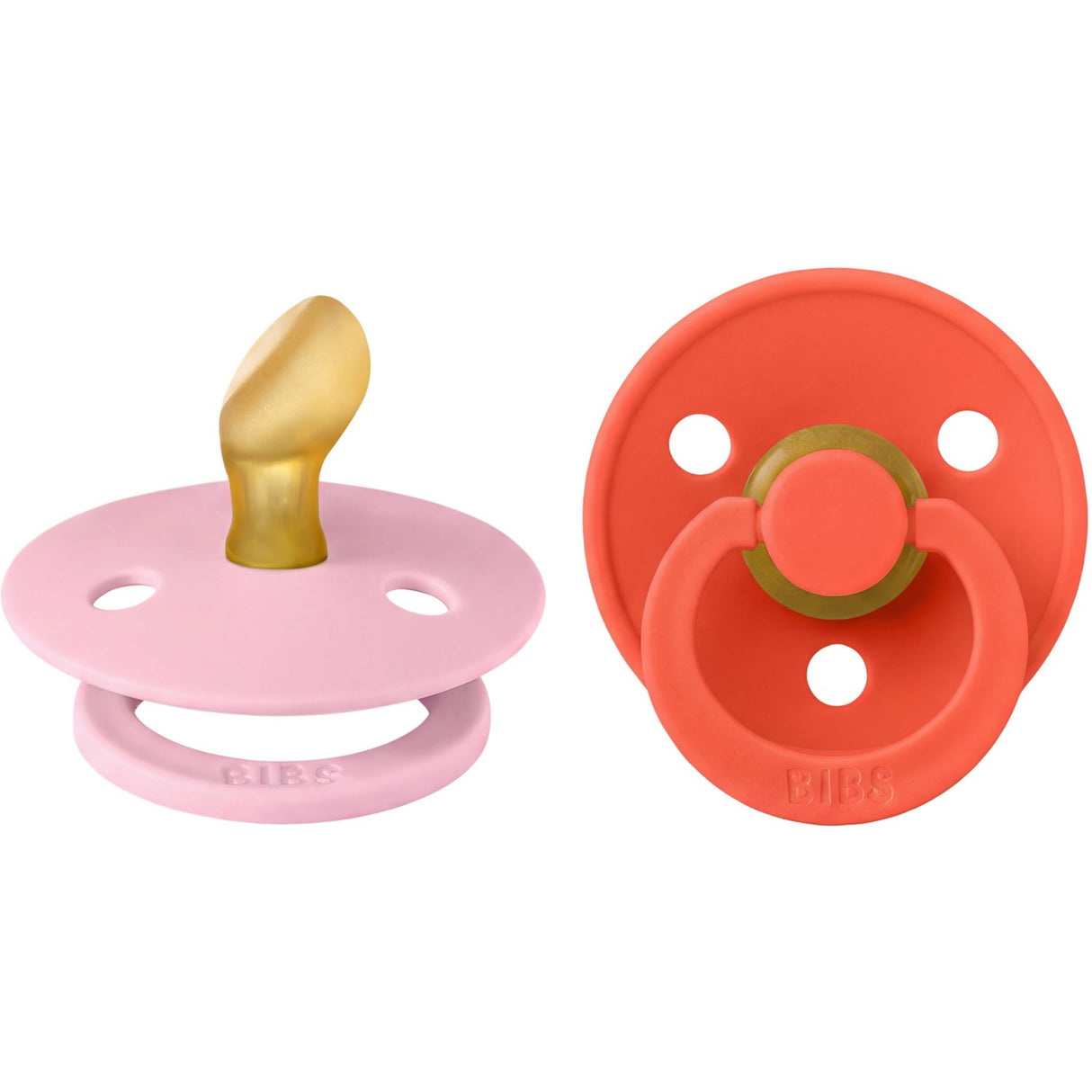 Bibs Baby Pink / Tango Pacifier Colour 2-Pack Anatomical Latex