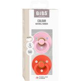 Bibs Baby Pink / Tango Pacifier Colour 2-Pack Anatomical Latex