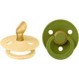 Bibs Pale Butter / Wasabi Pacifier Colour 2-Pack Anatomical Latex