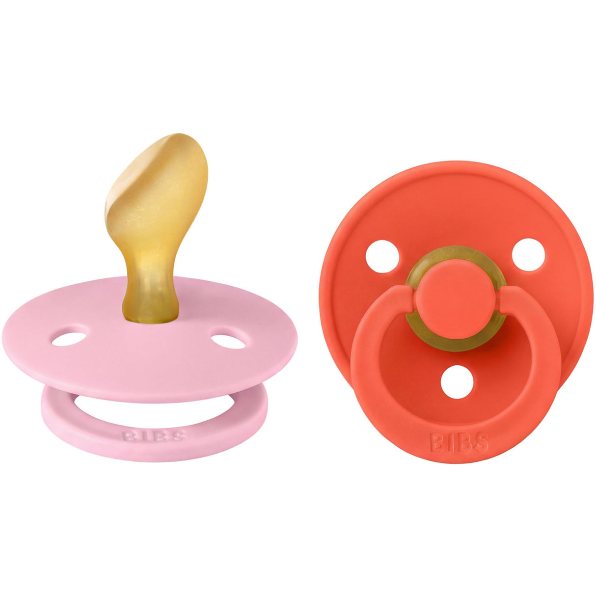 Bibs Baby Pink / Tango Pacifier Colour 2-Pack Anatomical Latex
