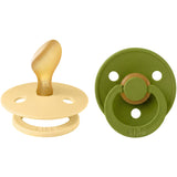 Bibs Pale Butter / Wasabi Pacifier Colour 2-Pack Anatomical Latex