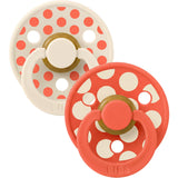 Bibs Ivory / Tango Pacifier Studio Colour 2-Pack Polka Mix Latex