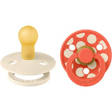 Bibs Ivory / Tango Pacifier Studio Colour 2-Pack Polka Mix Latex
