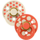 Bibs Ivory / Tango Pacifier Studio Colour 2-Pack Polka Mix Latex