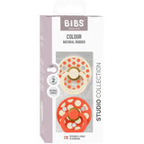 Bibs Ivory / Tango Pacifier Studio Colour 2-Pack Polka Mix Latex